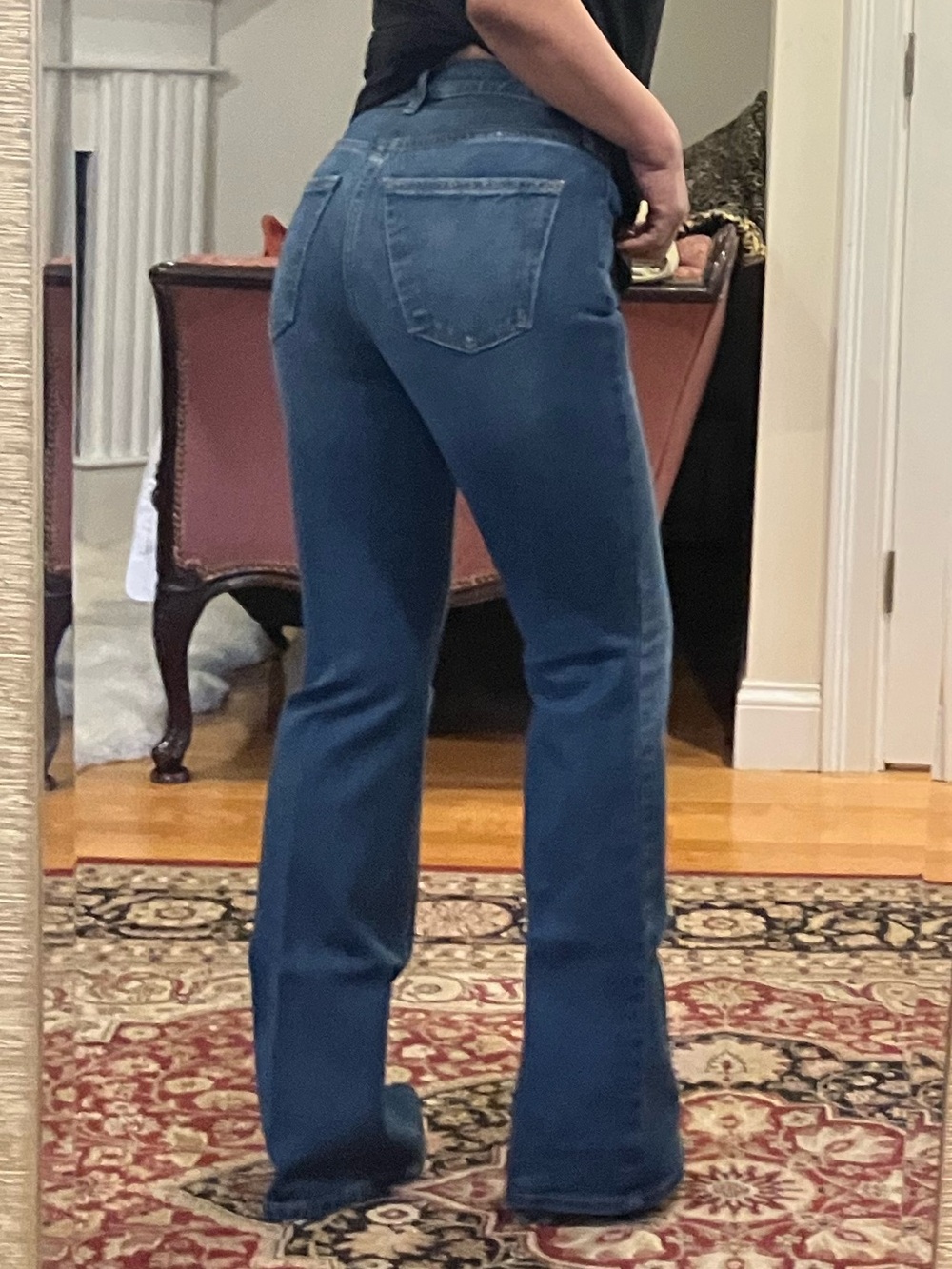 High-Rise Blue Wide-Leg Women's Jeans